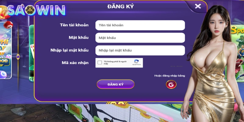 Nhập đúng và đủ mọi dữ liệu theo form mở acc tại cổng game
