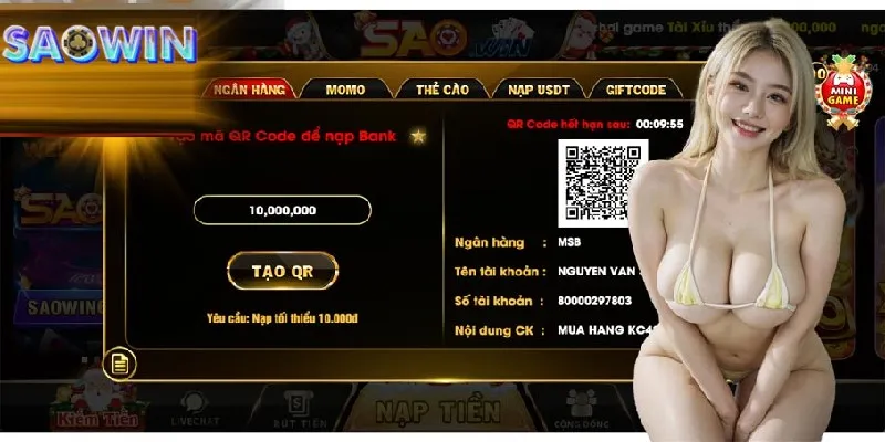Nạp tiền qua QR Code dễ dàng