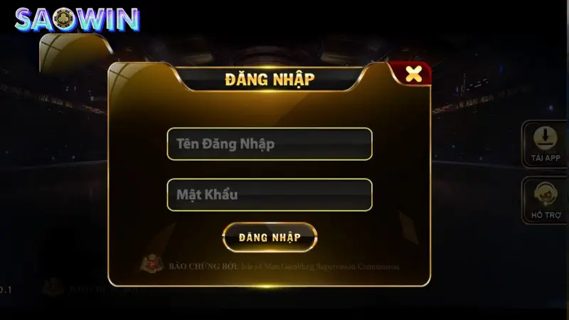 Thao tác đăng nhập tài khoản Saowin nhanh chóng